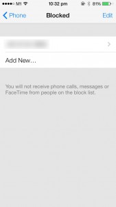 iOS 7 beta - Phone and Message, Blocked