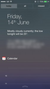iOS 7 beta - Notification Centre