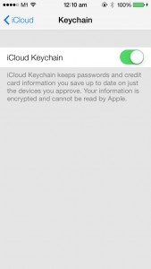 iOS 7 - iCloud - Keychain