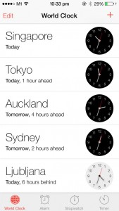 iOS 7 - Clock App