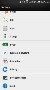 Android 4.4 - Developer options