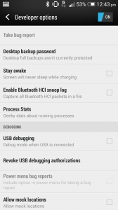 Android 4.4 - Developer options